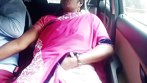 Brunette milf in Indian clothes is having fun with her boyfriend