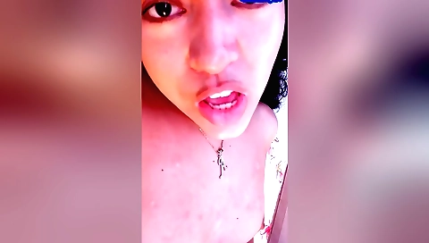 Japanese girl rubs her clit with her fingers on homemade solo video