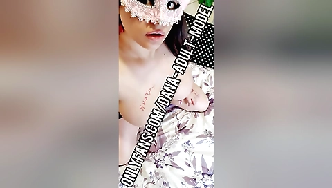 Big ass amateur blonde wearing sexy lingerie goes to the bathroom