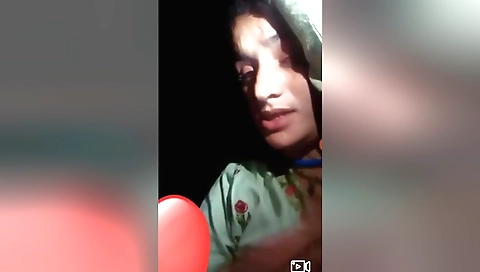 Brunette amateur porn video showing her sexy body and nice tits