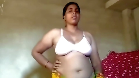 Indian girl undresses and gets naked in her village