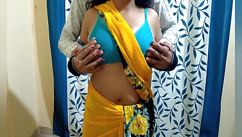Indian milf fucks her partner in bed during masturbation
