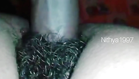 Indian babe with hairy pussy sucks cum on her face