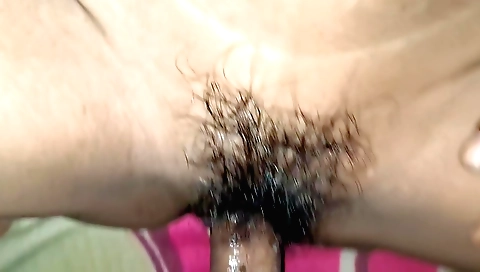 Indian couple's sex video with a sexy face and a hairy body