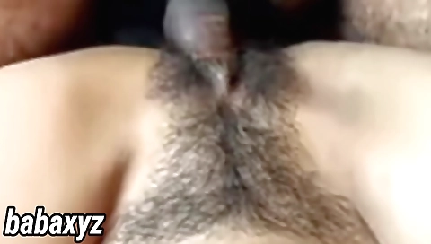Hot hairy girl in her amateur home with her hair on