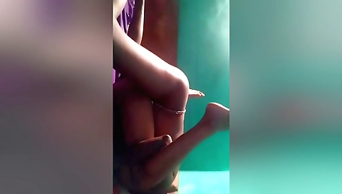 Indian brunette fucked by a handsome male in webcam video
