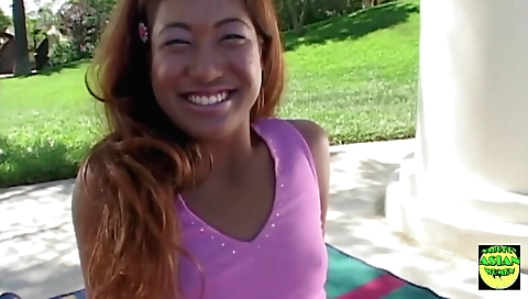 Indian chick with a red head hair gets her asshole fucked