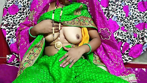 Indian slut with hairy pussy strips naked for fucking