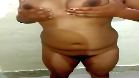 Sexy girl shows off her hairy body on a solo webcam video