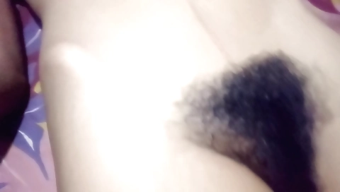 Busty stepsister wants to feel his huge cock in her hairy twat