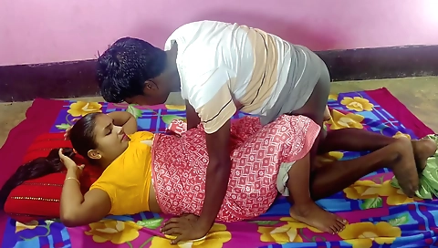 Indian girl in a brown dress is ready to go wild with her partner