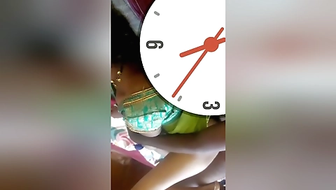 Amateur chick in red panty and white stockings filmed on web cam