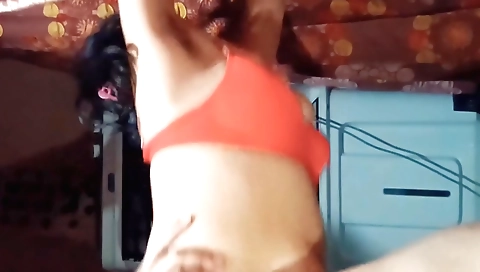 Indian porn video with a hot girl sucking a stepbrother