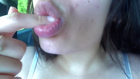 Amateur amateur solo female masturbating in my car