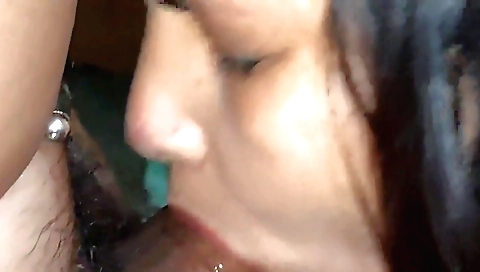 Indian MILF sucks a dick and gets face fucked on webcam