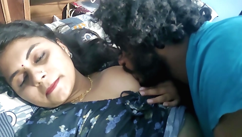 Hot and sexy indian brunette in bed with a great face