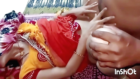 Indian chick in leather boots gets her cunt fucked hard