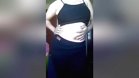 Indian girl sucks her pussy rod in her white dress