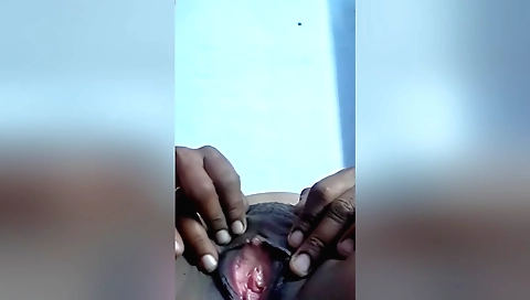 Indian brunette video call service in a sexy bra video