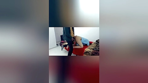Brunette girl with a nice ass loves to fuck in her clothes