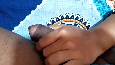 Handjob for a cute Indian girl with a white pair of socks