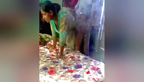 Indian chick with a big booty is fucking on web cam