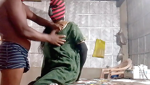 Indian couple make out and play with their pussies