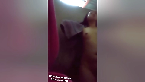 Indian brunette in a sexy outfit goes to the bathroom to shower