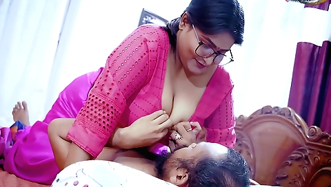 Indian milf with big tits and a big ass in a clinic