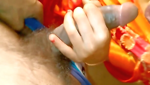 Indian girl's hairy pussy creampied by a thick cock