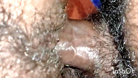 Amateur indian babe with a hairy pussy rides a dick