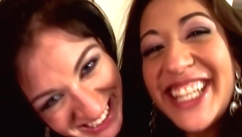 Indian brunette girls deepthroating in a threesome