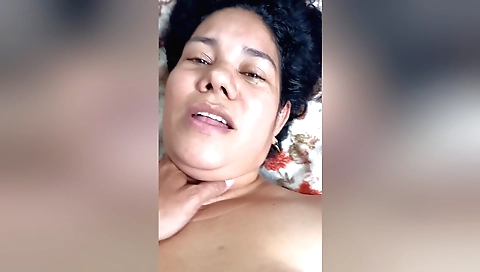 Sexy brunette girl with a small mouth masturbating