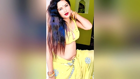 Indian brunette teacher rubs her body with student 18+