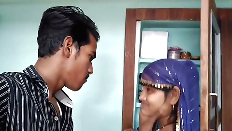Indian girl with big boobs and a nice ass is riding a dildo