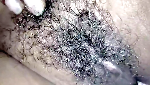 Indian girl with hairy breasts fucked by her husband