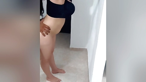 Big tits amateur video of a brunette getting screwed