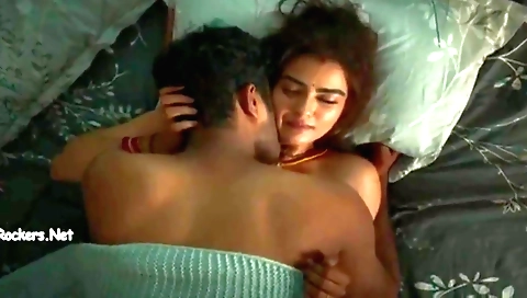 Indian wife has fun with her husband in the cinema