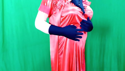 Indian amateur solo female dressed in sexy night dress