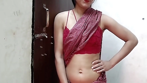 Busty girl with a lovely face plays with her hands