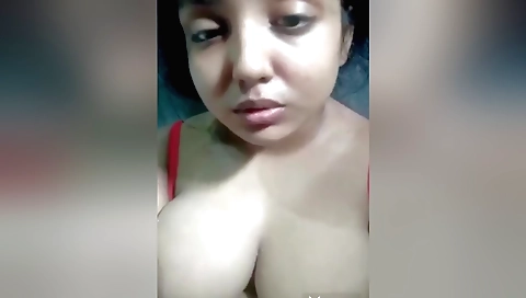 Busty indian solo girl with hairy pussy and big tits