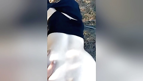 Outdoor sex in a forest with a couple of stepsisters