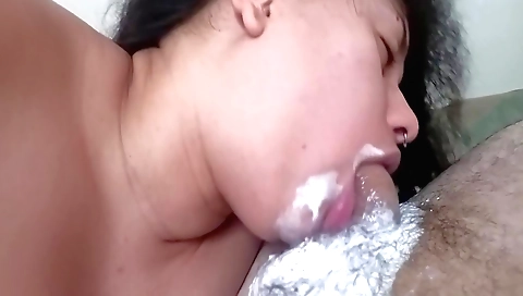 Busty Indian babe enjoys deepthroat sex with her man