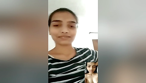 Indian solo girl rides a bike and shows off her body