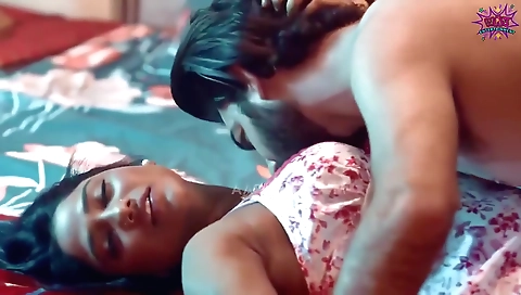 Busty indian babe in a sexy dress shows her body and pussy